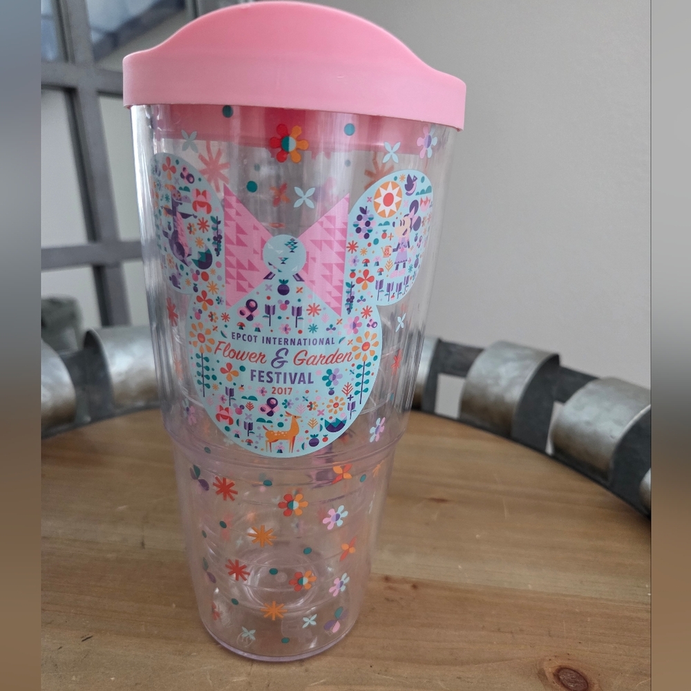 Tervis Epcot International Flower & Garden Festival 2017 Tumbler with Pink Lid